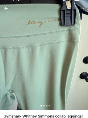 Whitney Simmons Sage Green Leggings with ruffle butt